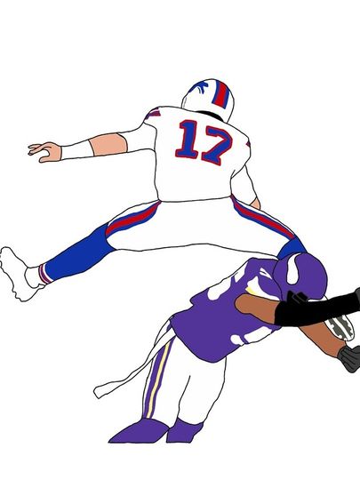 Buffalo Bills Josh Allen Hurdle iPhone Case, Gift For Fan