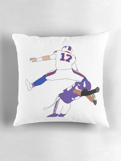 Buffalo Bills Josh Allen Hurdle Pillow, Gift for Fan