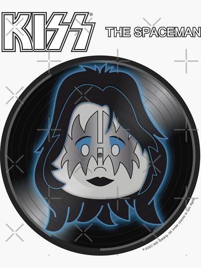 Chibi The Spaceman Rock Band Sticker