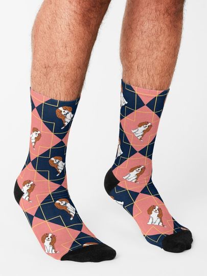 Lattice Cavalier King Charles Spaniel Socks