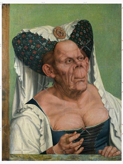 An Old woman (The ugly dutchess) painting Premium Matte Vertical Poster