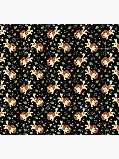 Playing Cavalier King Charles Spaniel - Black Socks