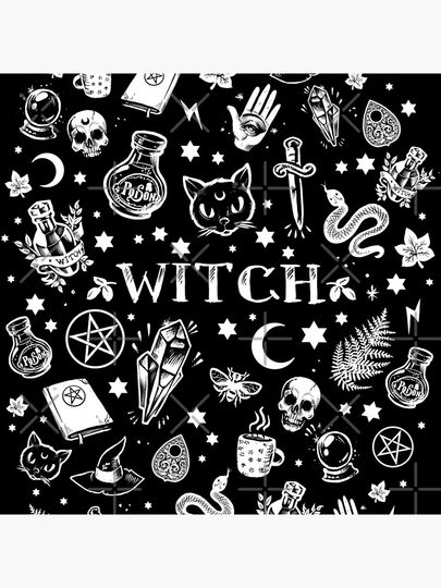 WITCH PATTERN 2 Pillow