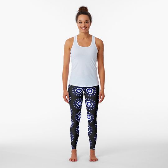 Evil Eye Flower Burst Leggings