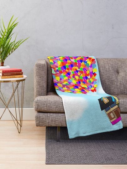 Up Balloons  Throw Blanket