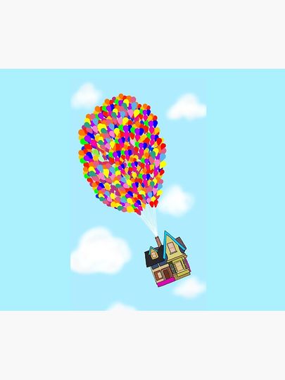 Up Balloons  Throw Blanket