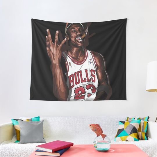 Vintage Michael Jordan Three Peat Tapestry