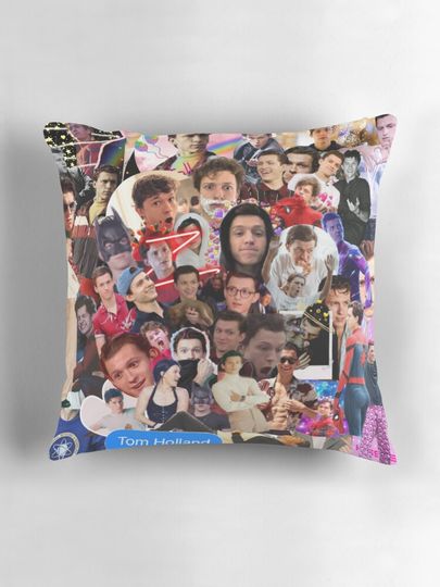Tom Holland Collage Pillow