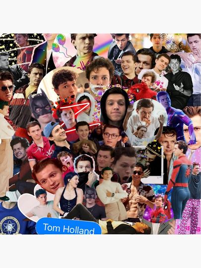 Tom Holland Collage Pillow