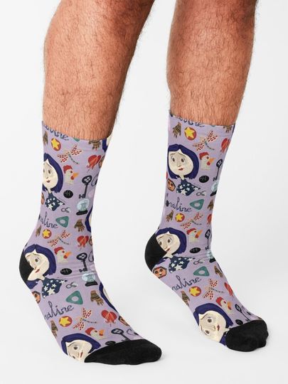 At the Pink Palace Apartments Pattern Socks