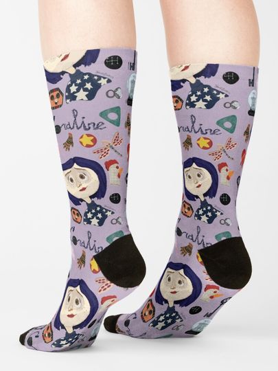 At the Pink Palace Apartments Pattern Socks