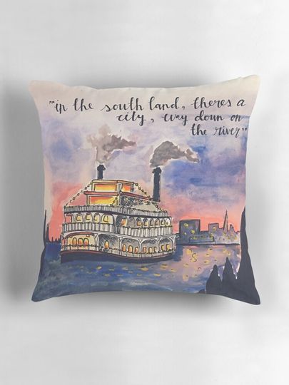 The Princess and the Frog Water Color Pillow