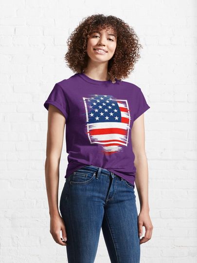 4th July American flag- Independent day T-shirt classique