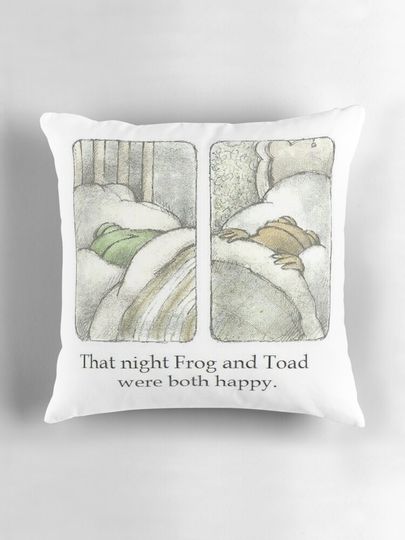 That Night Frog and Toad Were Both Happy Pillow