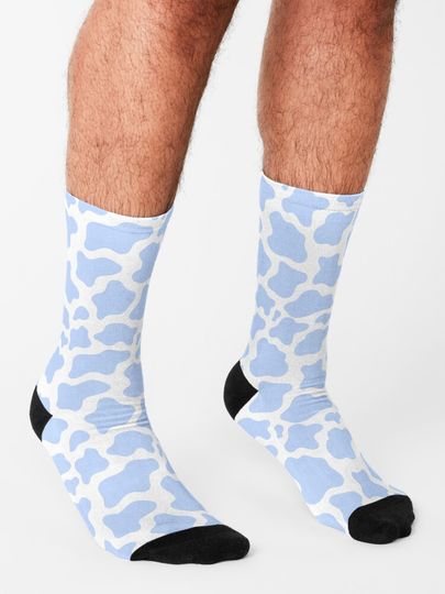 blue cow print! Socks