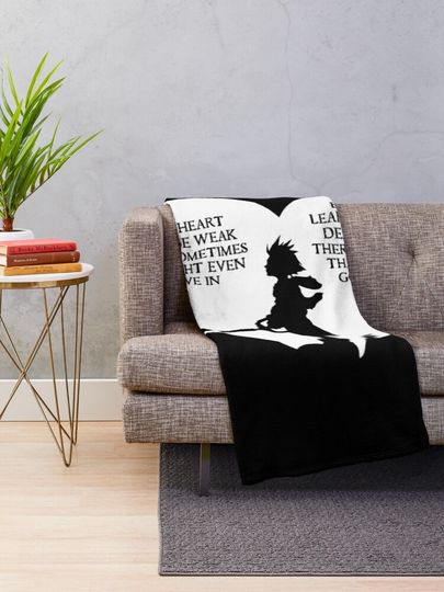 Kingdom hearts sora quote Throw Blanket