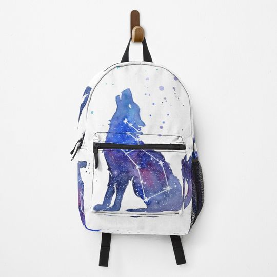 Galaxy Howling Wolf Backpack