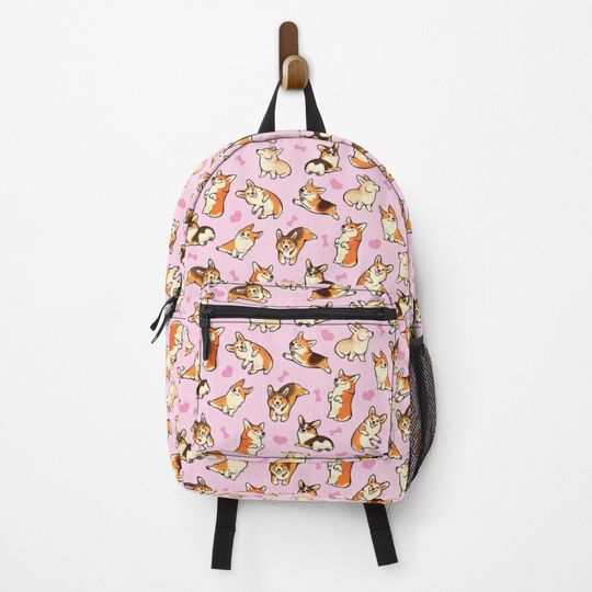 Lovey corgis in pink Backpack