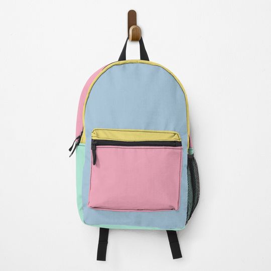 Color Block Pastel Colors Backpack