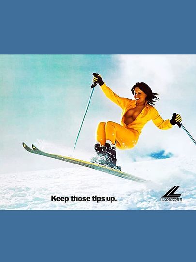 Ski Girl vintage Lightweight Hoodie