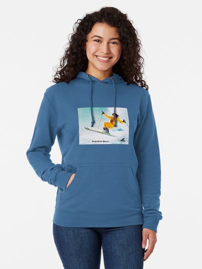 Ski Girl vintage Lightweight Hoodie