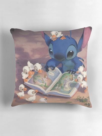 Cute Stitch Reading Pillow