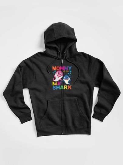 Mommy Of The Baby Shark,  Mother's Day Zipped Hoodie