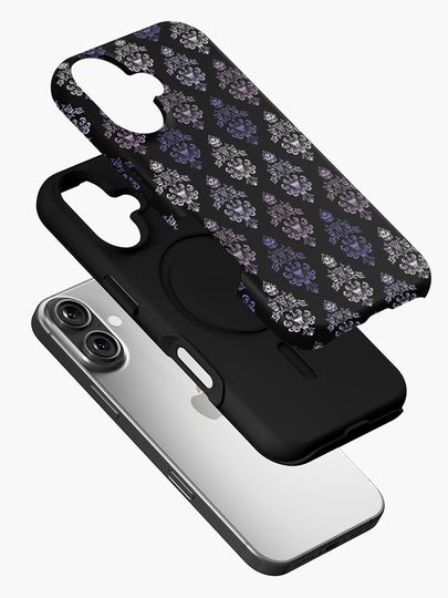 Purple Pastel Haunted Mansion Wallpaper iPhone Case