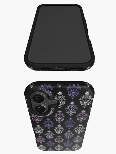 Purple Pastel Haunted Mansion Wallpaper iPhone Case