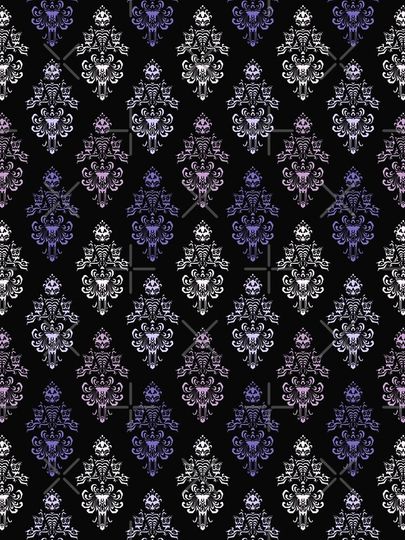 Purple Pastel Haunted Mansion Wallpaper iPhone Case