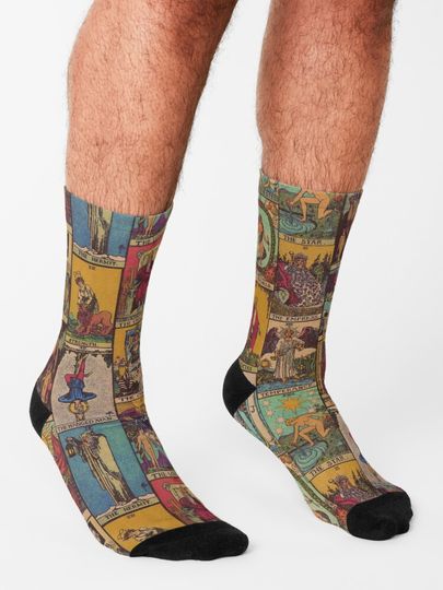 The Major Arcana of Tarot Vintage Patchwork Socks