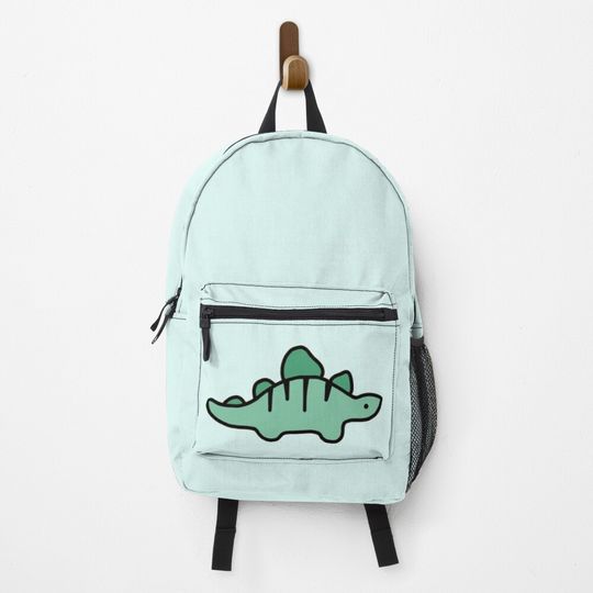 Little Turquoise Stegosaurus Dinosaur Cartoon Backpack