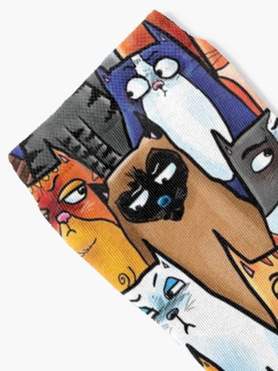 Suspicious Kitties Socks