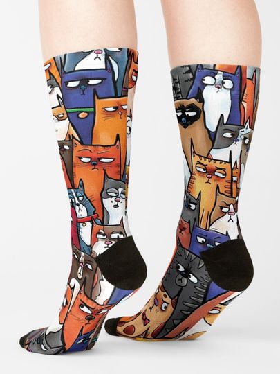 Suspicious Kitties Socks