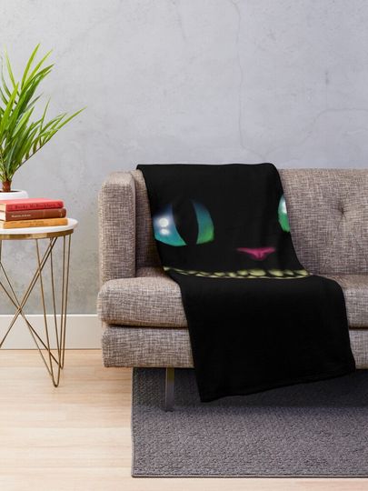 alice in wonderland cat Throw Blanket