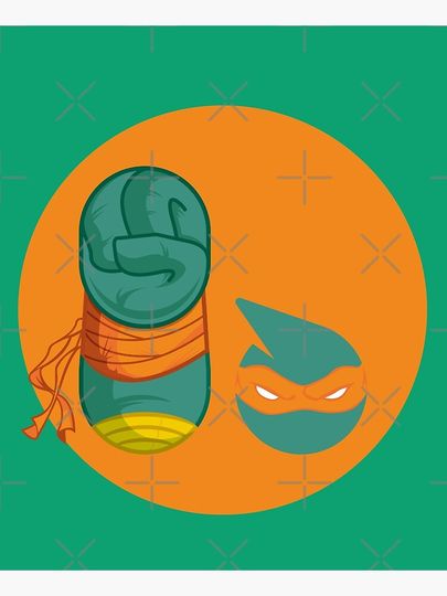 MICHELANGELO TMNT Teenage Mutant Ninja Turtles Apron