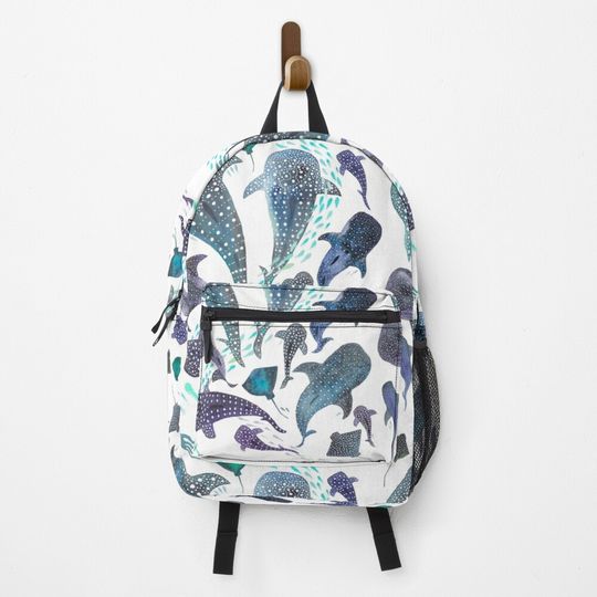 Whale Shark, Ray & Sea Creature Play Print  Backpack