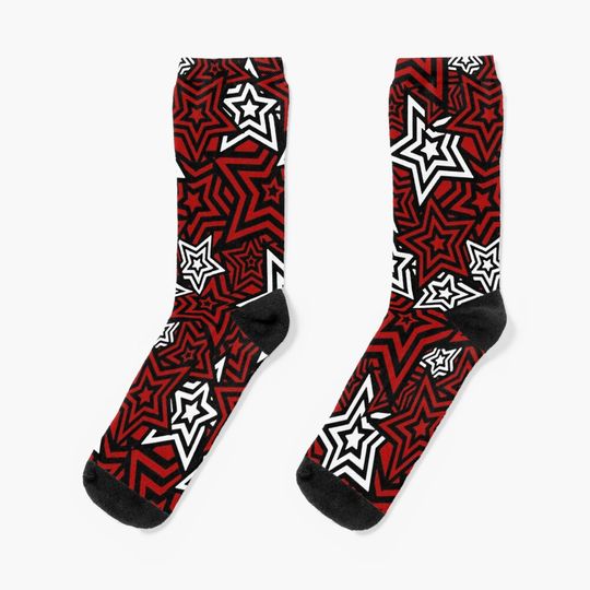 Persona 5 Royal Phantom Thief Star Mask Pattern Socks