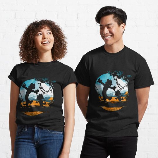 Calvin and Hobbes Galaxy Classic T-Shirt