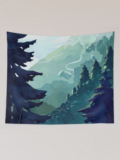 Canadian Mountain Tapestry