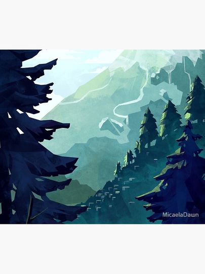 Canadian Mountain Tapestry