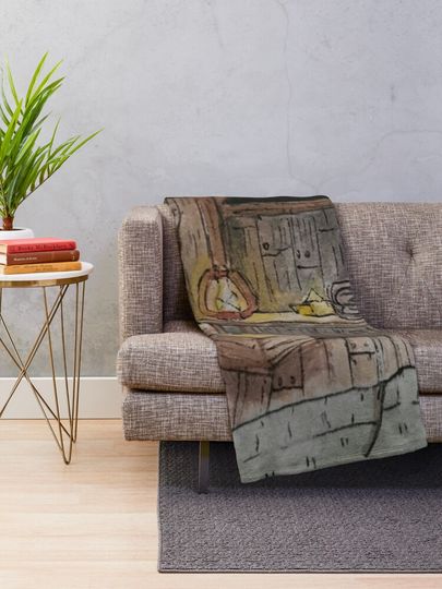 Gravity falls watercolor painting Throw Blanket