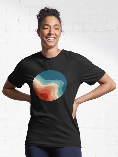 Retro Waves Active T-Shirt