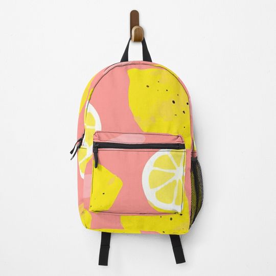 Lemon Pattern Trendy Summer Backpack