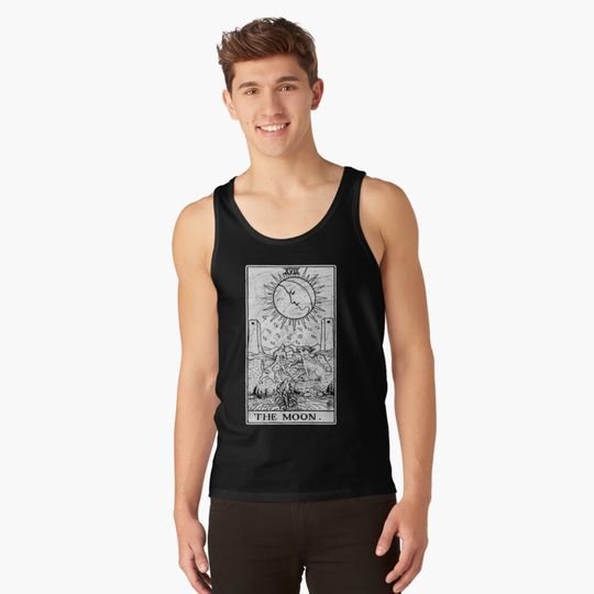 The Moon Tarot Card - Major Arcana - fortune telling - occult Tank Top