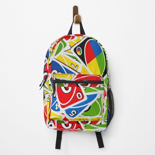 Uno Colorful Playing Cards Pattern Backpack