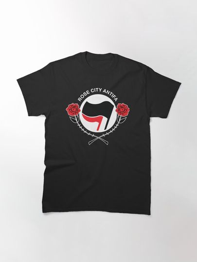 Bold Rose City Antifa Statement Classic T-Shirt