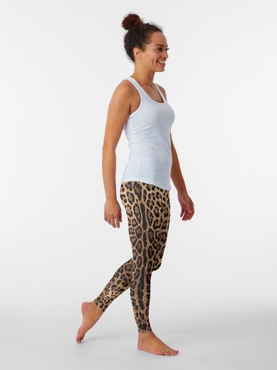 Leopard Print Skin Leggings, fur leggings
