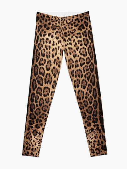 Leopard Print Skin Leggings, fur leggings