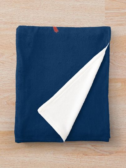 Mushu navy blue Throw Blanket
